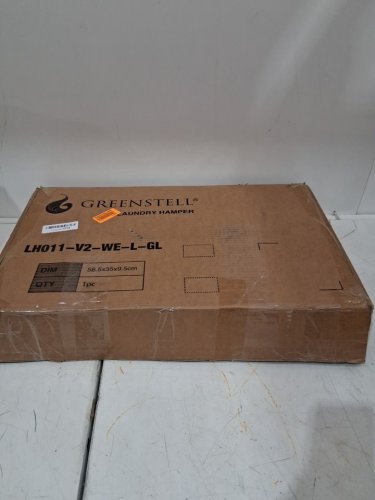 Greenstell WOVEN rattan Laundry Hamper with Lid, 2 Removable Liner Bags - 60l - WHITE (model: lh011-v2-we-l-gl) image 2