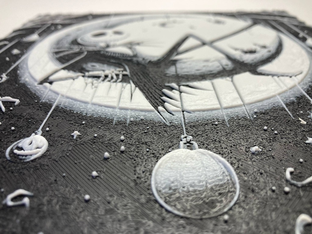 8"x8" 3D Printed - Jack Skellington - The Nightmare Before Christmas - Textured Photo image 2