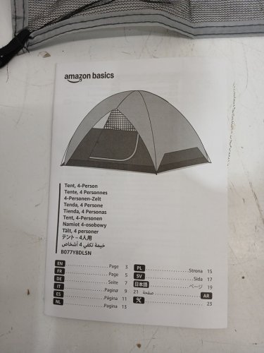 AMAZONBASICS 4-PERSON TENT, 4-SEASON - 9FT X 7FT X 48" HIGH - ORANGE/GREY (MODEL: B01881TG20/B077Y8DLSN) image 2