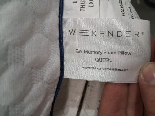 WEEKENDER VENTILATED GEL MEMORY FOAM BED PILLOW - queen - WHITE (MODEL: WKqq30gf) image 4