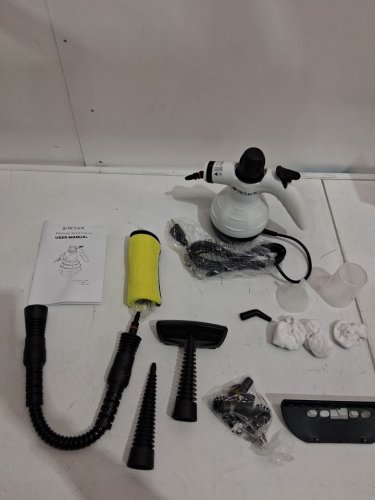 Ticyack Handheld Steam Cleaner with Accessories & Safety Lock - white/black (Model: EM-331) image 3