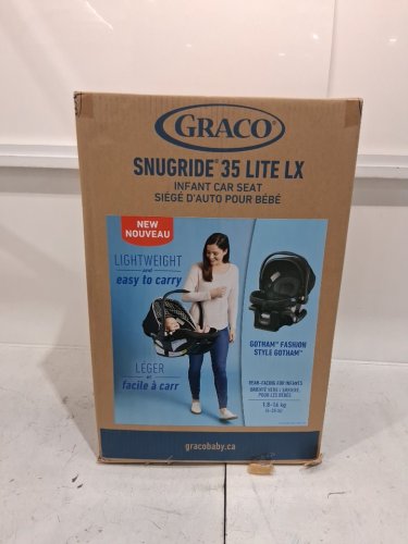 GRACO SNUGRIDE 35 LITE LX INFANT CAR SEAT - GOTHAM FASHION BLACK/GREY (MODEL: 2143034) image 2