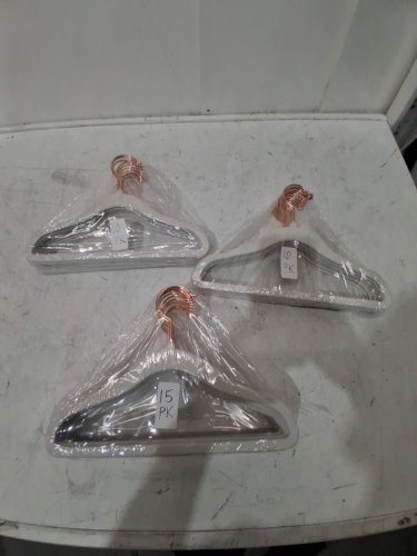 35PK Velvet Felt Coat/Clothes Hangers - White/Rose Gold image 3