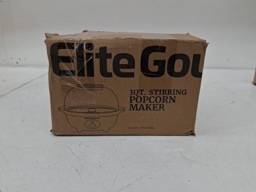 ELITE GOURMET AUTOMATIC STIRRING POPCORN MAKER WITH BUILT-IN BOWL - 3QT - MINT (MODEL: EPM330M) image 2