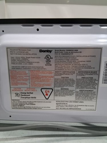 Danby Countertop microwave - 0.9cu/ft - 900W - black (model : dbmw0621bbb) image 11