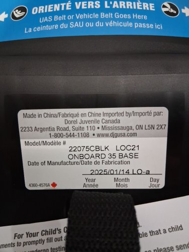 DOREL JUVENILE SAFETY 1ST EXTRA CAR SEAT BASE, FOR ONBOARD 35 / SUREFIT 35 / MAXI-COSI 35 CAR SEATS - BLACK (MODEL: 22075CBLK) image 4