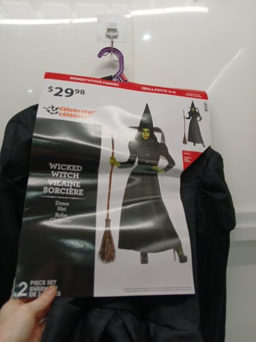 2pc women's way to celebrate wicked witch costume with hat - SMALL - black image 2