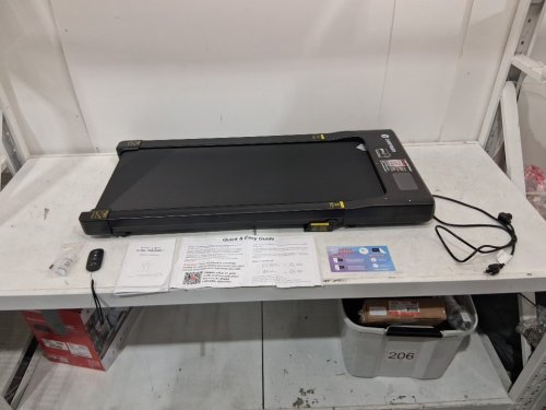 DEERRUN UNDER DESK TREADMILL REMOTE CONTROL WITH INCLINE FOR HOME OFFICE - 2.5HP - 300LBS CAP - BLACK (MODEL: BA09-B) image 3