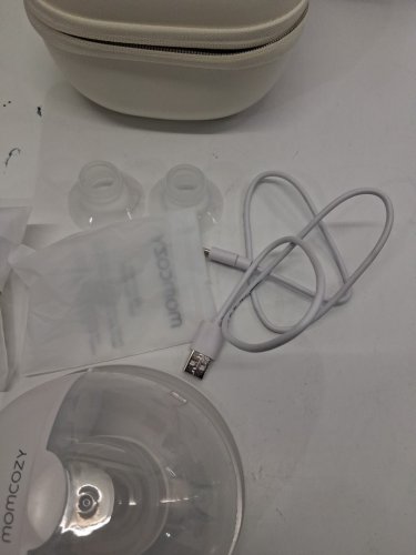 momcozy hands free wearable breast pump - 3 modes and 9 levels - white/red (model: m5/bp380) image 4