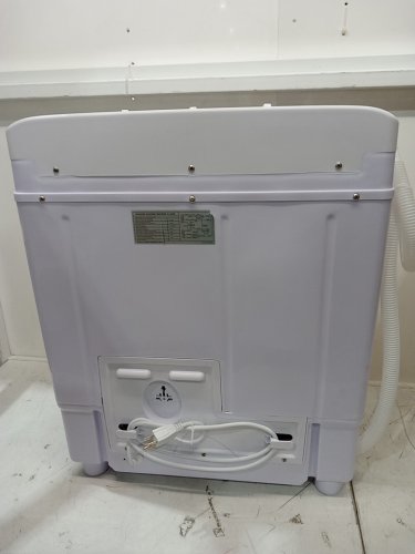 costway portable compact twin tub washing machine - 17.6lbs capacity - grey/white - (model: fp11145us-dk) image 7