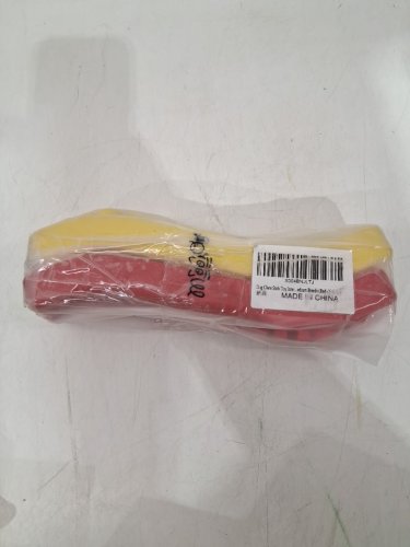 2pk natural rubber Aggressive Chewers Dog Chew Stick Toy - 9” x 2” - red/yellow image 2