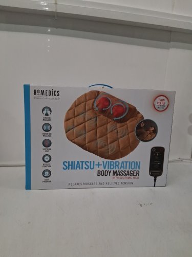 HOMEDICS HEATED SHIATSU AND VIBRATION BODY MASSAGER - TAN (MODEL: SP-129HJ) image 2