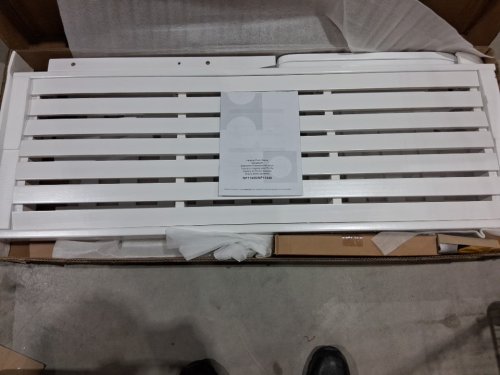 Clihome 2-Person Wood Outdoor Porch Swing - 500lb capacity - 53.5"x 26.5" x 25" - white - (model:CL-NP11445WH) image 3