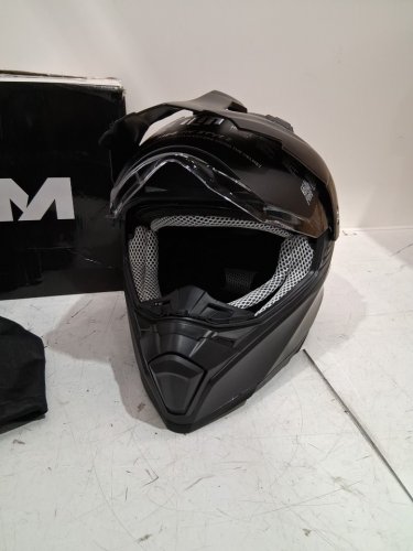 ILM Off Road Motorcycle Dual Sport Helmet WITH Full Face Sun Visor - large / 59cm-60cm - BLACK (MODEL: ILM-606V) image 7