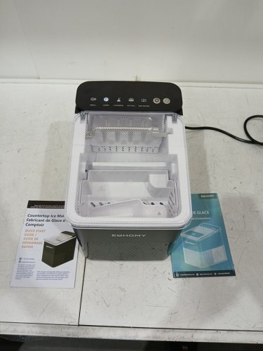 EUHOMY SELF-CLEANING BULLET COUNTERTOP ICE MAKER WITH ICE SCOOP - MAKES 27LB PER DAY - BLACK (MODEL: im021-bbl-caeh / IMB1008CA-UL) image 3