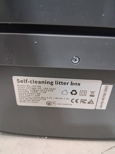 FeelNeedy Open-Top Smart Self Cleaning Litter Box Automatic Cat Litter Box with App Control, Odor Control, Safety Sensor - 22LB MAX - dark grey (model: 4075b) image 12