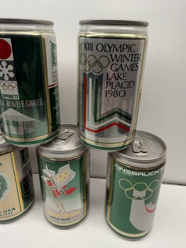 16 ASSTD COLLECTIBLE *FULL* ALE CANS OF THE WINTER OLYMPICS (ALL DIFFERENT YEARS FROM THE PAST) image 10