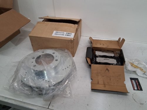 6PC Power Stop Evolution Performance Drilled and Slotted Brake Rotor and Truck and Tow Brake Pads - Fitment for various Toyota models - Front (MODEL: JBR1121XPR/Z36-976) image 4