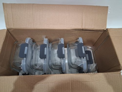 9pc Skroam glass Food Storage Containers with Lids - clear image 5