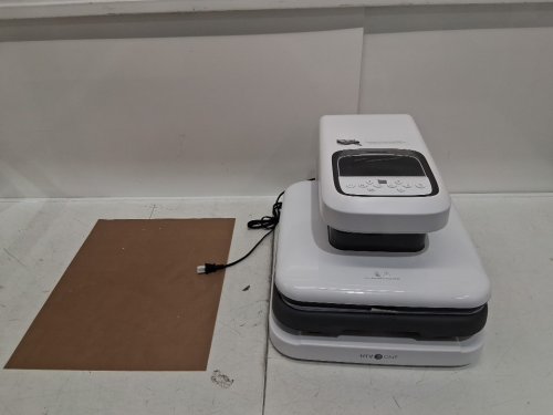 HTVRONT Auto Heat Press 2 Digit Sublimation Heat Press Machine With adjustable pressure -Heat Plate: 15" x 15" -White (model: HPA01) image 4