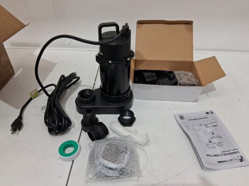 Fluentpower Submersible Sump Pump with Piggy-Back Vertical Float Switch - 3500GPH - Black (Model: FSP9003DW-1) image 4