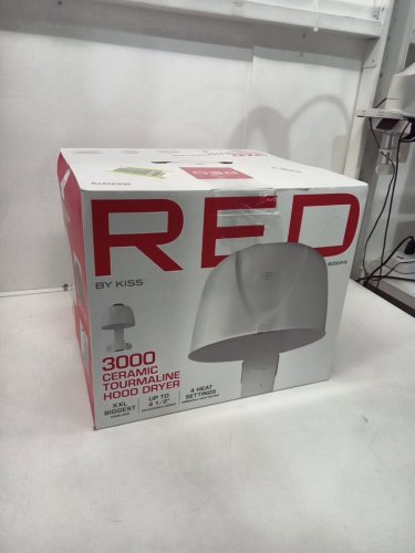 RED BY KISS CERAMIC TOURMALINE PROFESSIONAL HOOD DRYER - 4 HEAT SETTINGS - 1875W - WHITE (MODEL: B0D04Y9) image 5