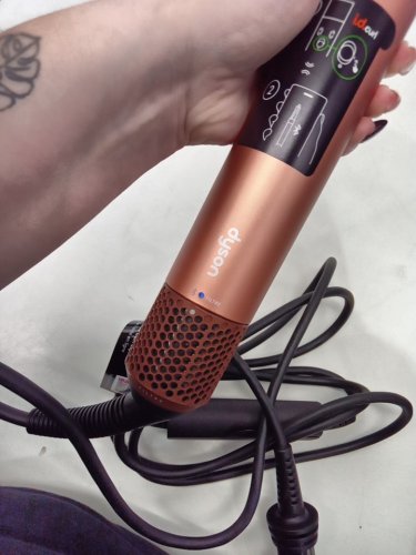 6PC DYSON i.d curly + coily airwrap multi styler and hair dryer with bluetooth - amber silk ( model: hs08) image 13