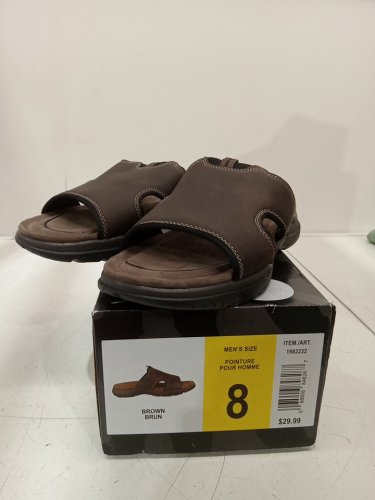 men's prospector austin 2.0 slide sandal - 8 - brown / black (Style: 1982232) image 2
