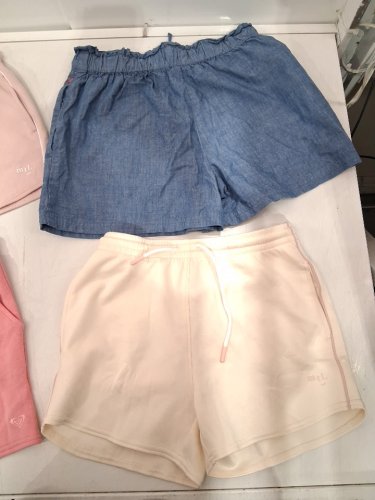 4 ASSORTED GIRL'S SHORTS - LARGE (10/12) - PINK/YELLOW/BLUE image 4