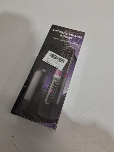 Wireless rechargable Hair Straightening Comb - black/purple image 2
