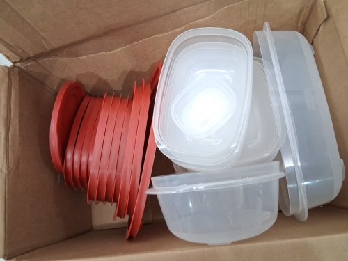 38PC Rubbermaid EasyStore Food Storage Containers with Lids - Red/Clear image 5