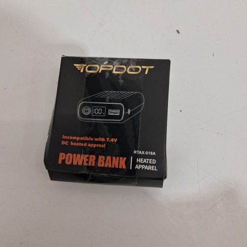 topdot type c power bank for heated clothes with battery lights - 5000mah - black (model: rtx-dr08l) image 2
