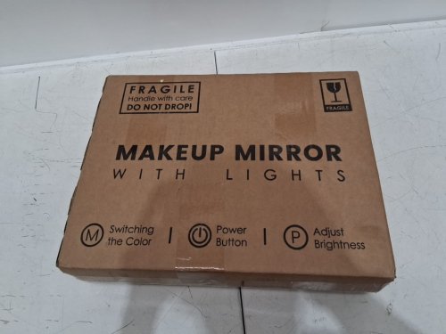 Makeup Vanity Mirror with Lights - 12" x 14" - white image 2