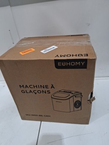 EUHOMY Countertop Ice Maker Machine with Handle, Basket and Scoop - MAKES 26LB/Day - BLACK (MODEL: im-06d/IM001-Bbl-CAEH) image 2