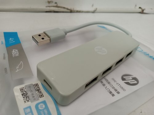HP 5-in-1 Portable USB Docking Station Hub - 4 USB-A / 1 USB-C - Light Green image 3