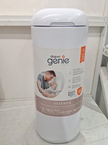 DIAPER GENIE ESSENCE PAIL WITH 18 EASY ROLL REFILL BAGS - 23" - WHITE (MODEL:‎ I000908) image 3