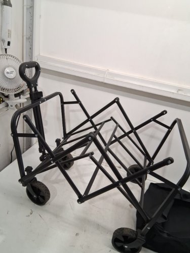 GARVEE FOLDING/COLLAPSIBLE FLAT STYLE ALL TERRAIN CAMPING CART/WAGON - 380LBS CAPACITY - BLACK (MODEL: PSS_339CPVBK)) image 5