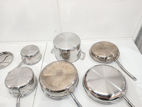 6PC Kirkland Signature 5-ply Clad Stainless Cookware Set - Silver image 5