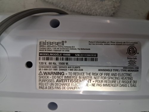 Bissell Powerfresh Steam Mop - White/Blue (MODEL: 1940B) image 5