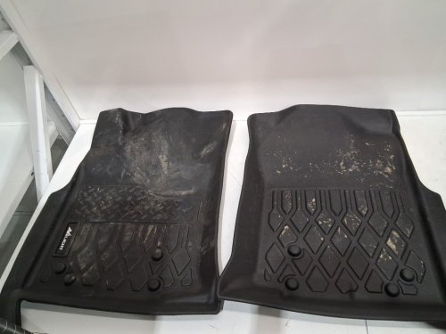 3pc genuine parts heavy duty car floor mats - universal fit - black image 4