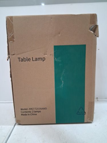 2PK BOBOMOMO RUSTIC TABLE LAMPS - 20" - LINEN (MODEL: amz-t2026awd) image 4