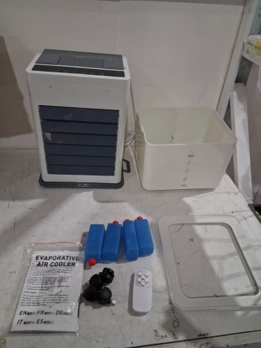 3-IN-1 PORTABLE 60° OSCILLATING AIR CONDITIONER/COOLER WITH REMOTE - 6 SPEEDS - 12L - WHITE (MODEL: KYS-30-105Y) image 3