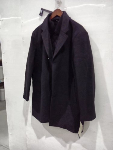 men's dockers big and tall Henry Wool Blend Top Coat - MED - black (style: dm9tp993) image 3