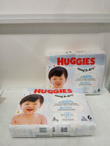 144pk huggies snug and dry baby diapers - size 6 - mickey mouse image 3