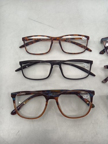 6 ASSORTED +1.25 readers - assorted colours & frame shape image 2