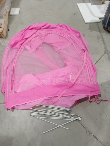 better tent kids indoor bed canopy pop up tent - twin - pink image 3