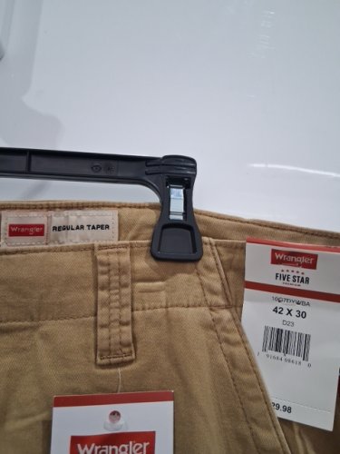 Men's Wrangler Five Star Free to Stretch Regular Taper cargo pants - 42w x 30l - Tan (Style: 10G7DYWBA) image 3