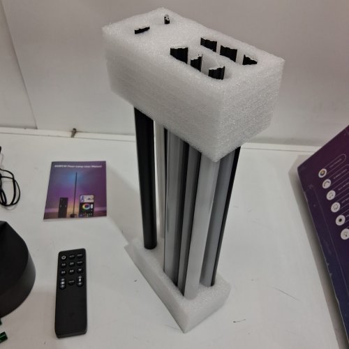 2PK AIZAWA LED CORNER FLOOR LAMP - CORNER LAMP WITH ALEXA COMPATIBILITY AND WIFI APP CONTROL - BLACK (MODEL: AI-0320) image 6