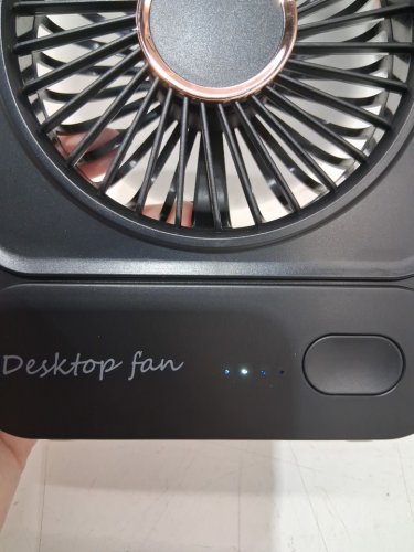 Mini Rechargeable Quiet Portable Desk Fan with 3 Speeds - 4000mAh - Black / Pink (Model: A219) image 4