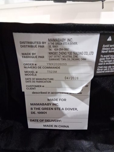 mompush Nexis Ultra-Lightweight One-Second Auto-Fold baby stroller - 50lbs max  - black (model: T523) image 6